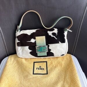 Fendi Vintage Pony Hair Baguette Bag